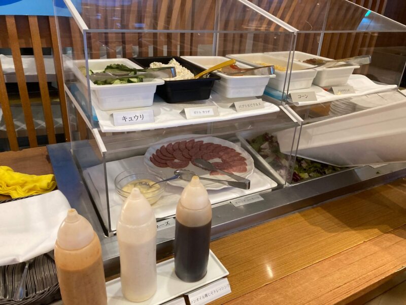 別府温泉杉乃井ホテル　Seeds（シーズ）朝食バイキングのサラダコーナー