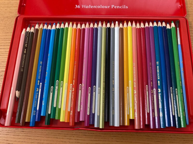 ファーバーカステル色鉛筆24色セットの中身