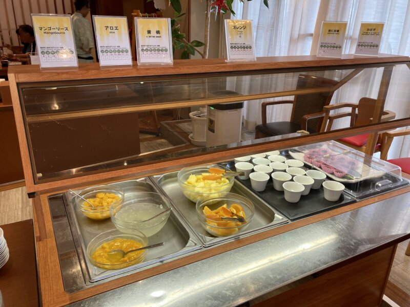 松島センチュリーホテル朝食バイキングのデザートコーナー
