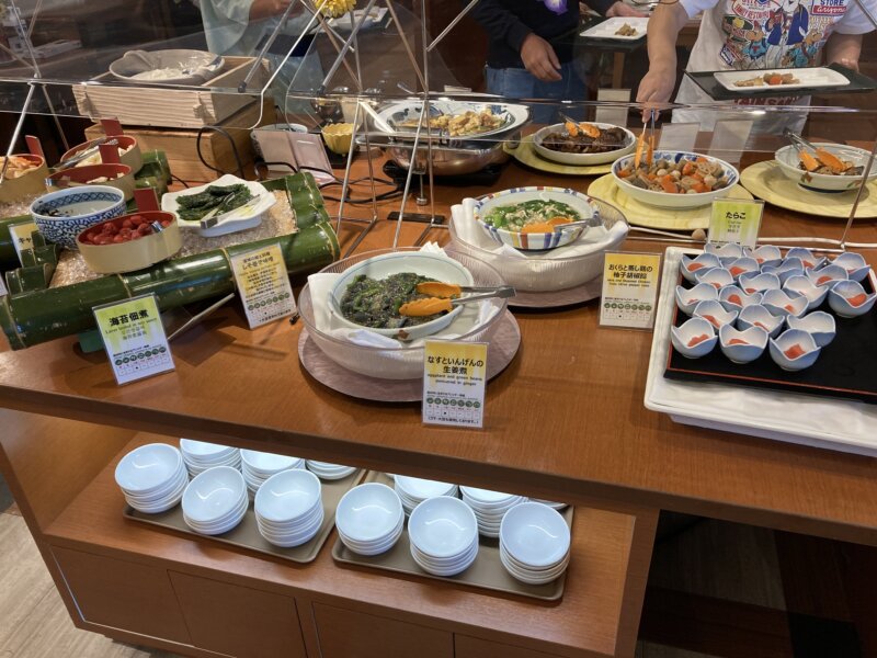 松島センチュリーホテル朝食バイキングの和食コーナー