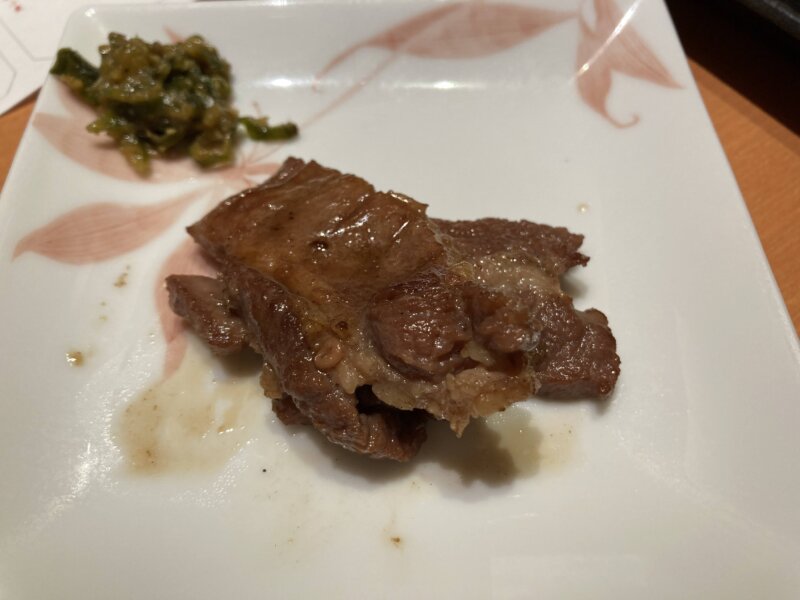 松島センチュリーホテル夕食　オープンキッチンの牛タン焼き