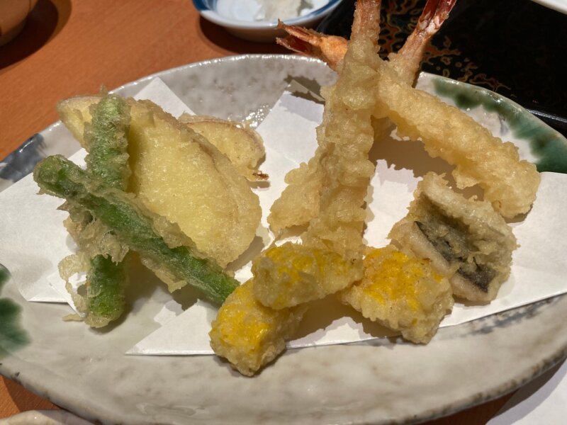 松島センチュリーホテル夕食　オープンキッチンの揚げたて天ぷら