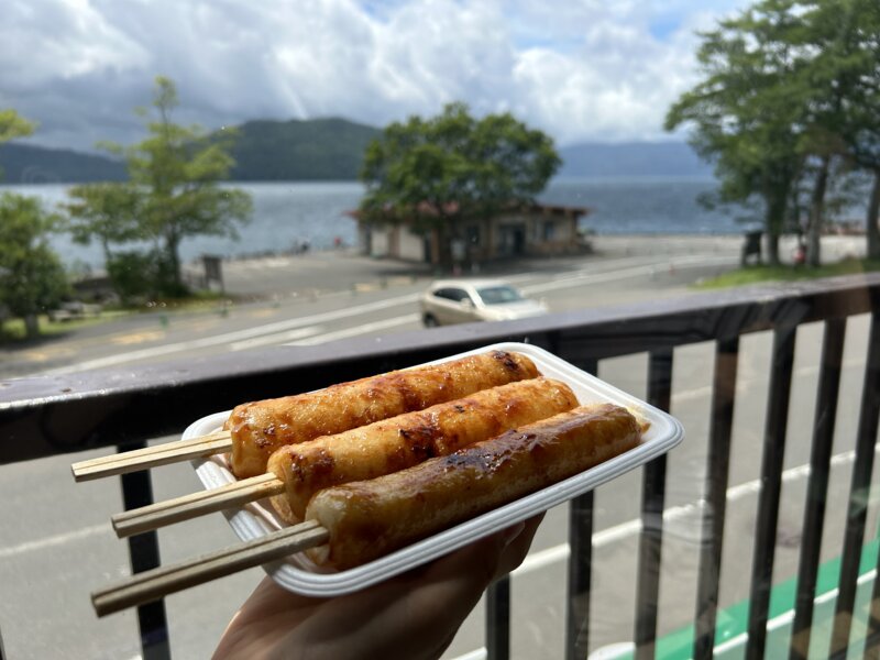 十和田湖『子の口湖畔食堂』のきりたんぽ