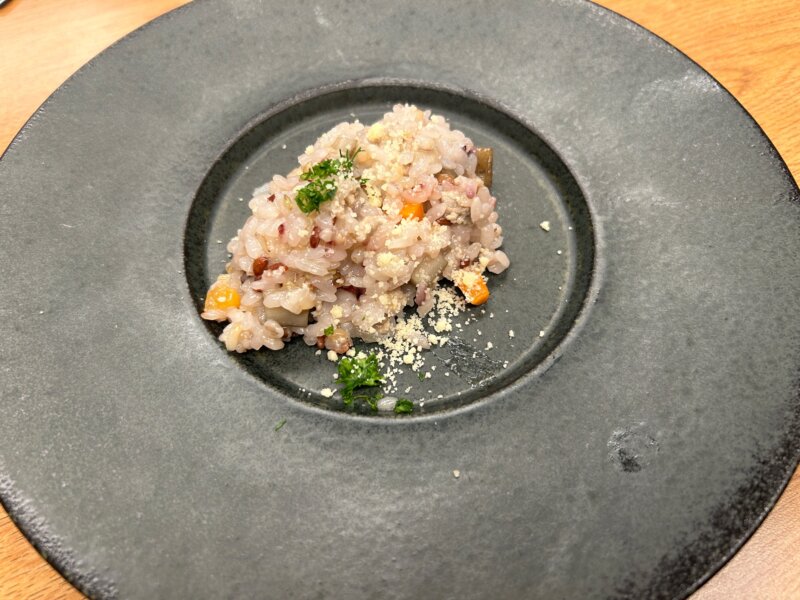 「蔵王の森」がつくる美と健康の温泉宿　ゆと森倶楽部　朝食のリゾット