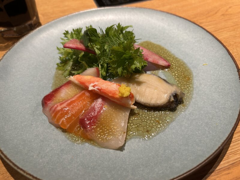 「蔵王の森」がつくる美と健康の温泉宿 ゆと森倶楽部 夕食のカルパッチョ