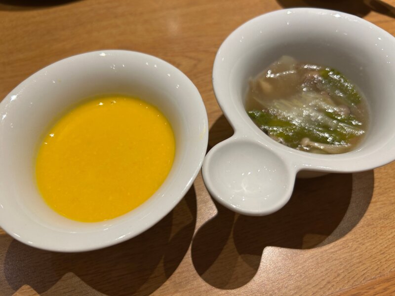 「蔵王の森」がつくる美と健康の温泉宿 ゆと森倶楽部 夕食のスープ