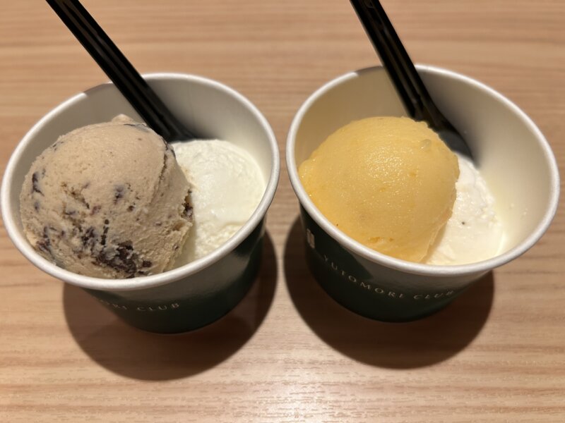 「蔵王の森」がつくる美と健康の温泉宿 ゆと森倶楽部 ラウンジの手づくりジェラート