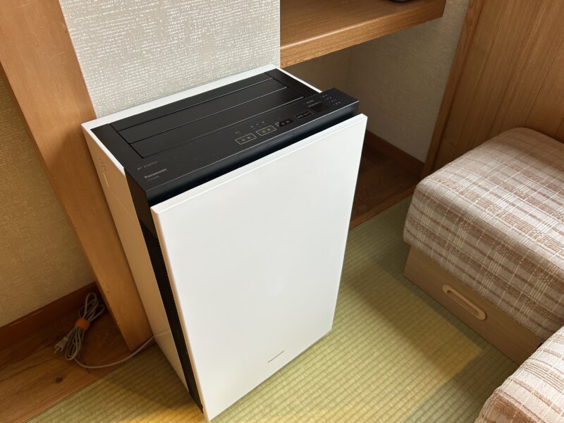 「蔵王の森」がつくる美と健康の温泉宿　ゆと森倶楽部　さくらトリプルの部屋の空気清浄加湿器