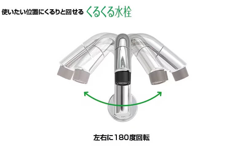 我が家が採用したリクシルピアラ洗面台のくるくる水栓