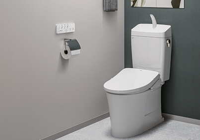 タンクの上に手洗いがついているトイレのイメージ